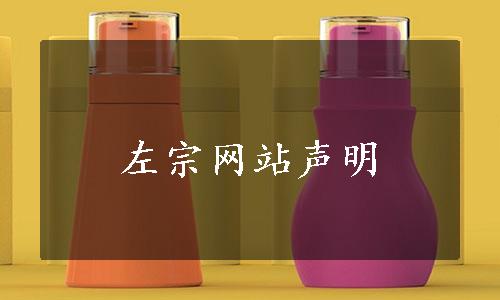 左宗网站声明
