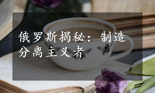 俄罗斯揭秘：制造分离主义者