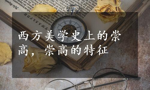 西方美学史上的崇高，崇高的特征