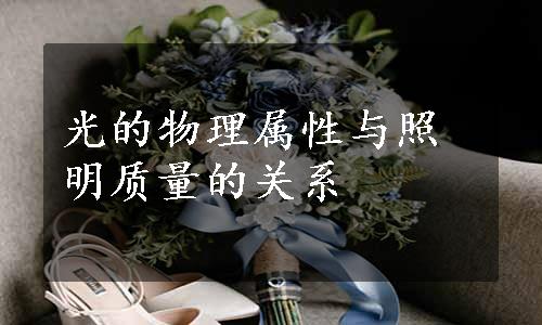 光的物理属性与照明质量的关系