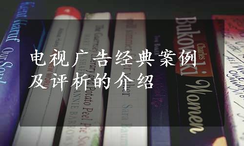 电视广告经典案例及评析的介绍