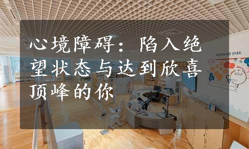 心境障碍：陷入绝望状态与达到欣喜顶峰的你