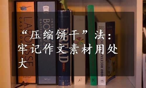 “压缩饼干”法：牢记作文素材用处大