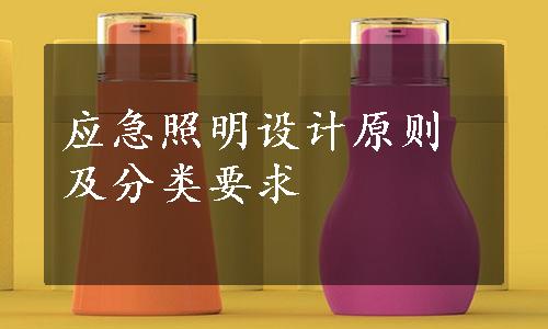 应急照明设计原则及分类要求