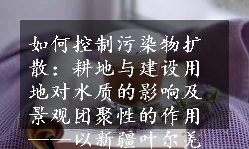 如何控制污染物扩散：耕地与建设用地对水质的影响及景观团聚性的作用——以新疆叶尔羌河为例