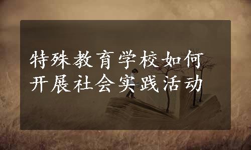特殊教育学校如何开展社会实践活动