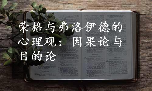 荣格与弗洛伊德的心理观：因果论与目的论