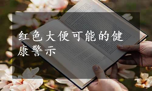红色大便可能的健康警示