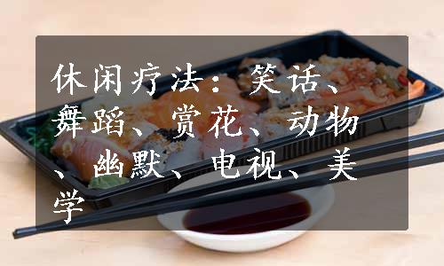 休闲疗法：笑话、舞蹈、赏花、动物、幽默、电视、美学