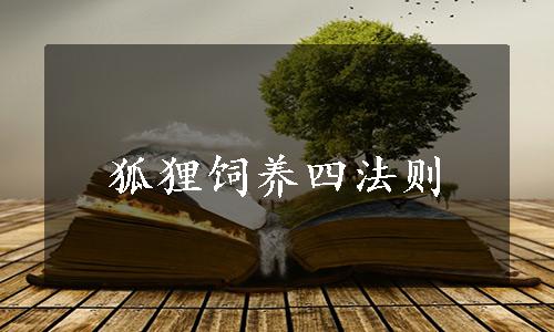 狐狸饲养四法则