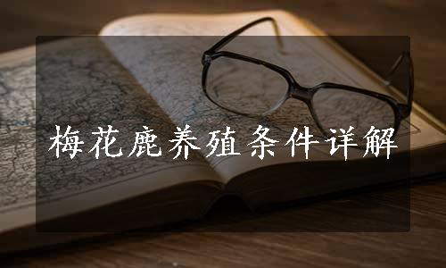 梅花鹿养殖条件详解