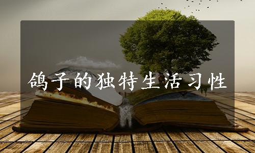 鸽子的独特生活习性