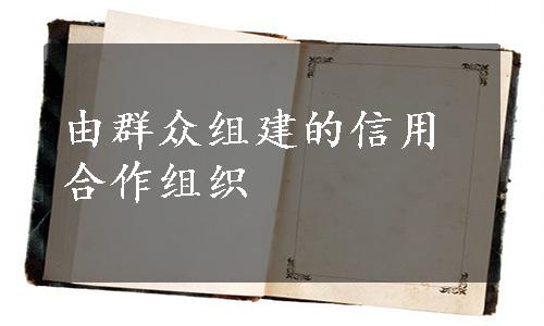 由群众组建的信用合作组织