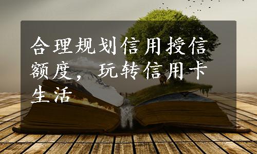合理规划信用授信额度，玩转信用卡生活