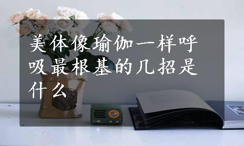 美体像瑜伽一样呼吸最根基的几招是什么