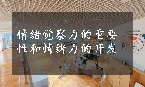 情绪觉察力的重要性和情绪力的开发