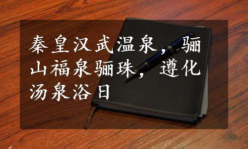 秦皇汉武温泉，骊山福泉骊珠，遵化汤泉浴日