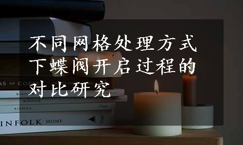 不同网格处理方式下蝶阀开启过程的对比研究