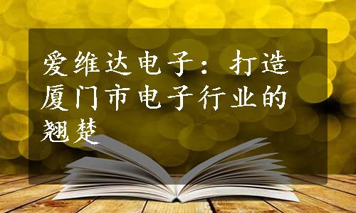 爱维达电子：打造厦门市电子行业的翘楚