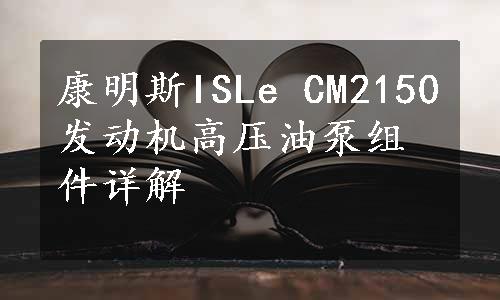 康明斯ISLe CM2150发动机高压油泵组件详解