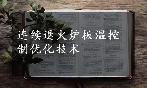连续退火炉板温控制优化技术