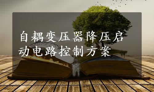 自耦变压器降压启动电路控制方案