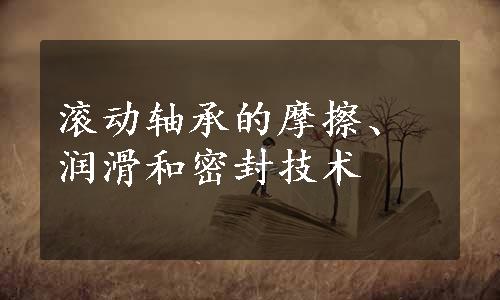 滚动轴承的摩擦、润滑和密封技术