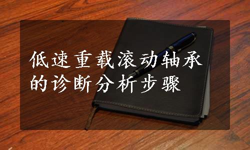 低速重载滚动轴承的诊断分析步骤