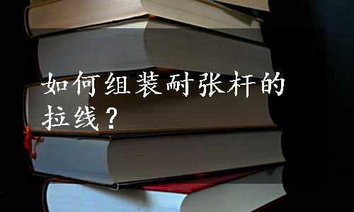如何组装耐张杆的拉线？