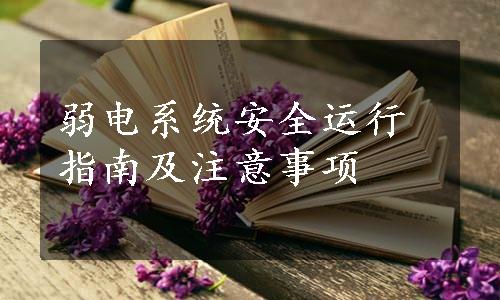 弱电系统安全运行指南及注意事项