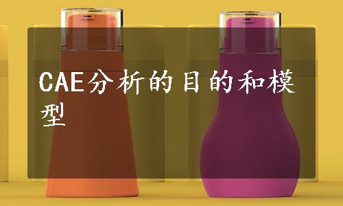 CAE分析的目的和模型