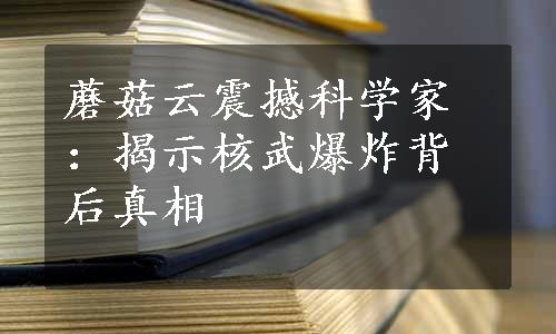 蘑菇云震撼科学家：揭示核武爆炸背后真相