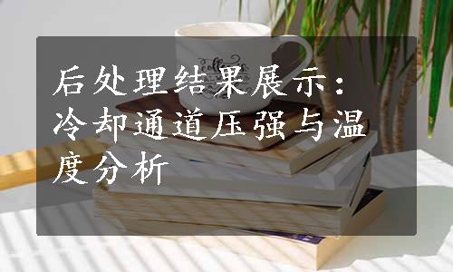 后处理结果展示：冷却通道压强与温度分析