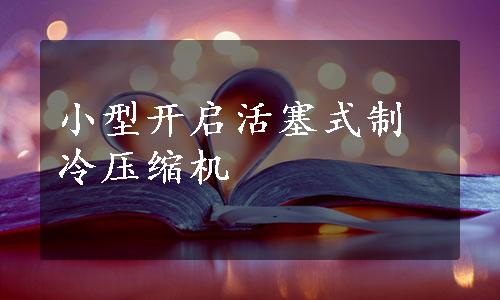小型开启活塞式制冷压缩机