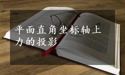 平面直角坐标轴上力的投影
