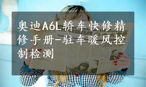 奥迪A6L轿车快修精修手册-驻车暖风控制检测
