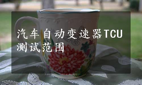 汽车自动变速器TCU测试范围