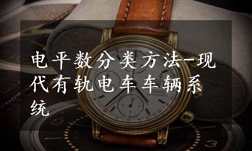 电平数分类方法-现代有轨电车车辆系统