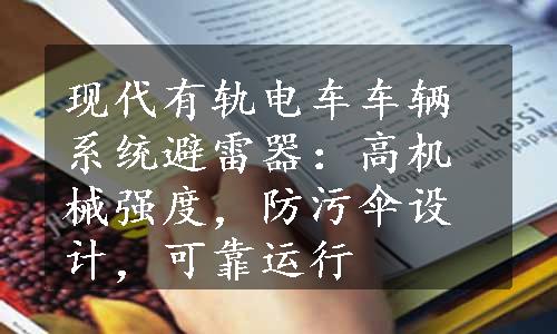 现代有轨电车车辆系统避雷器：高机械强度，防污伞设计，可靠运行