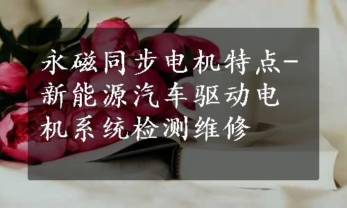 永磁同步电机特点-新能源汽车驱动电机系统检测维修
