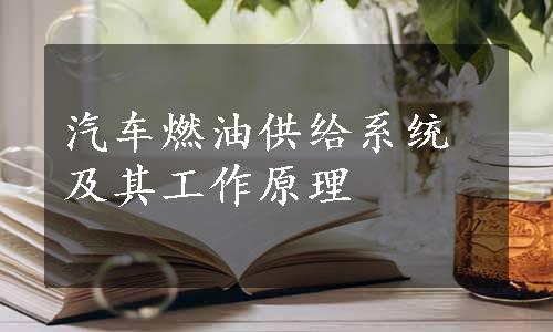 汽车燃油供给系统及其工作原理