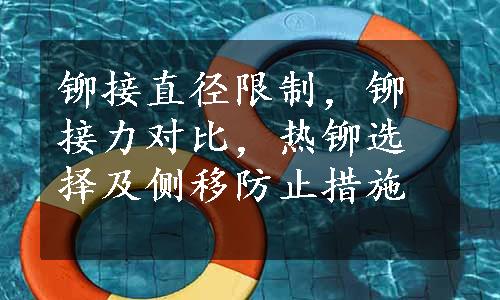 铆接直径限制，铆接力对比，热铆选择及侧移防止措施