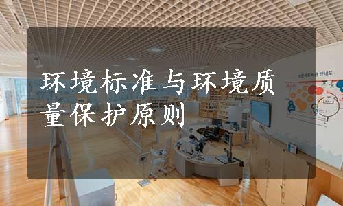 环境标准与环境质量保护原则