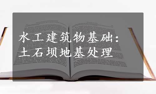水工建筑物基础：土石坝地基处理