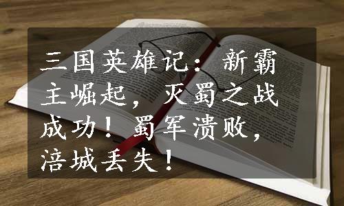 三国英雄记：新霸主崛起，灭蜀之战成功！蜀军溃败，涪城丢失！