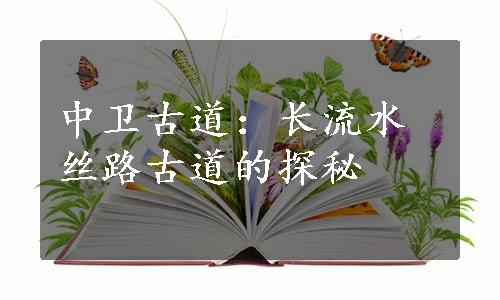 中卫古道：长流水丝路古道的探秘