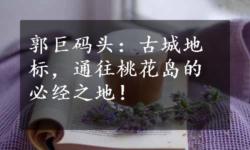 郭巨码头：古城地标，通往桃花岛的必经之地！