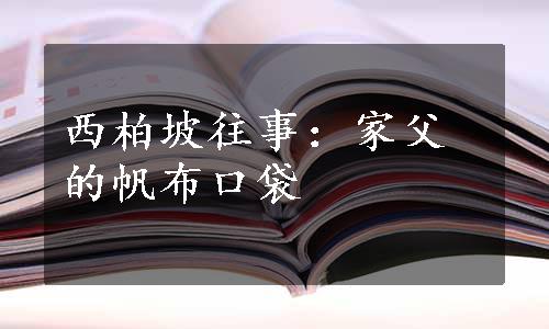 西柏坡往事：家父的帆布口袋