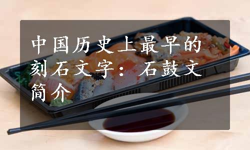 中国历史上最早的刻石文字：石鼓文简介