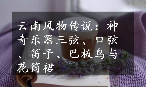 云南风物传说：神奇乐器三弦、口弦、笛子、巴板鸟与花筒裙